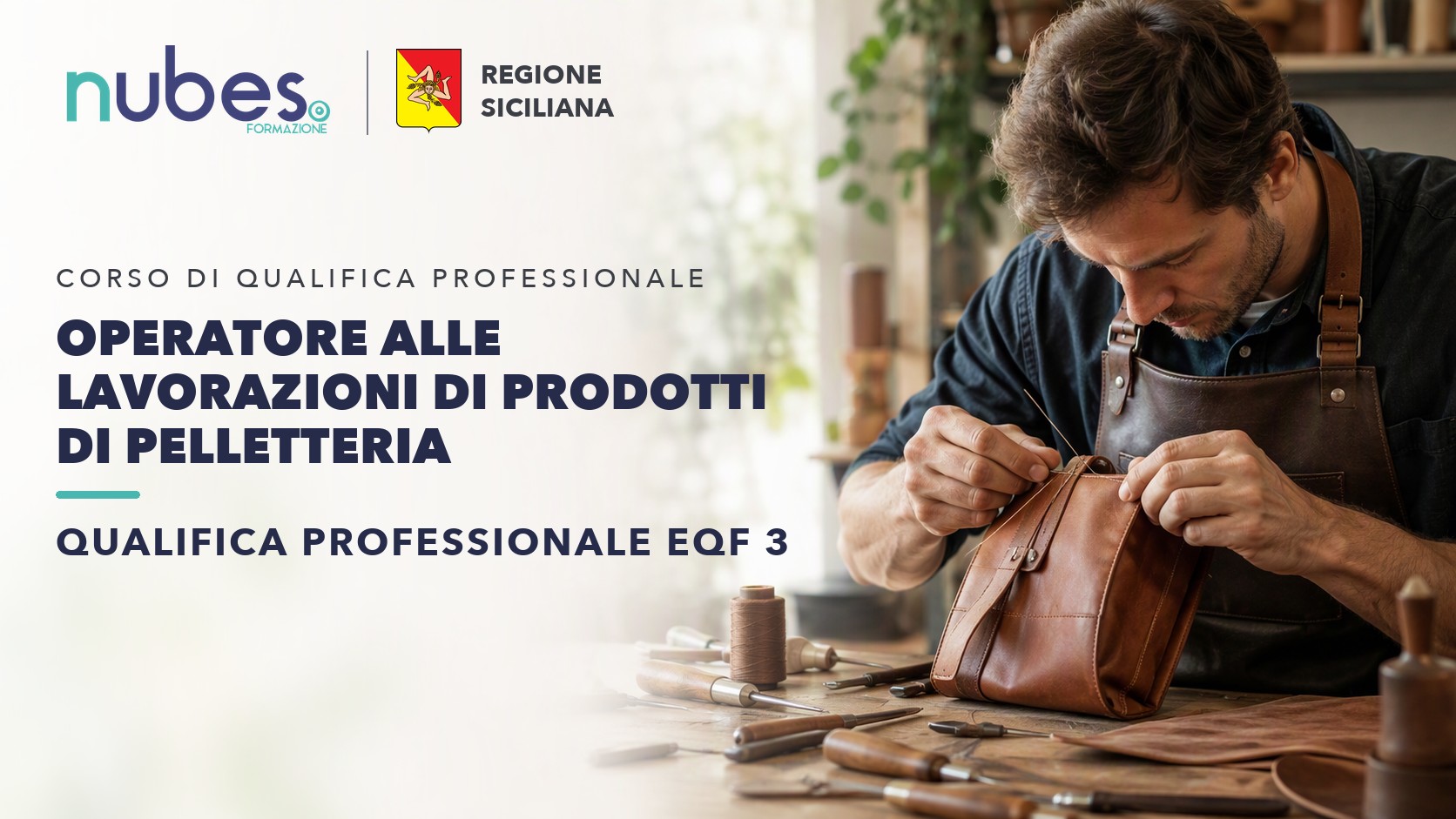 Corso di Operatore alle lavorazioni di prodotti di pelletteria – Nubes Formazione e Regione Siciliana