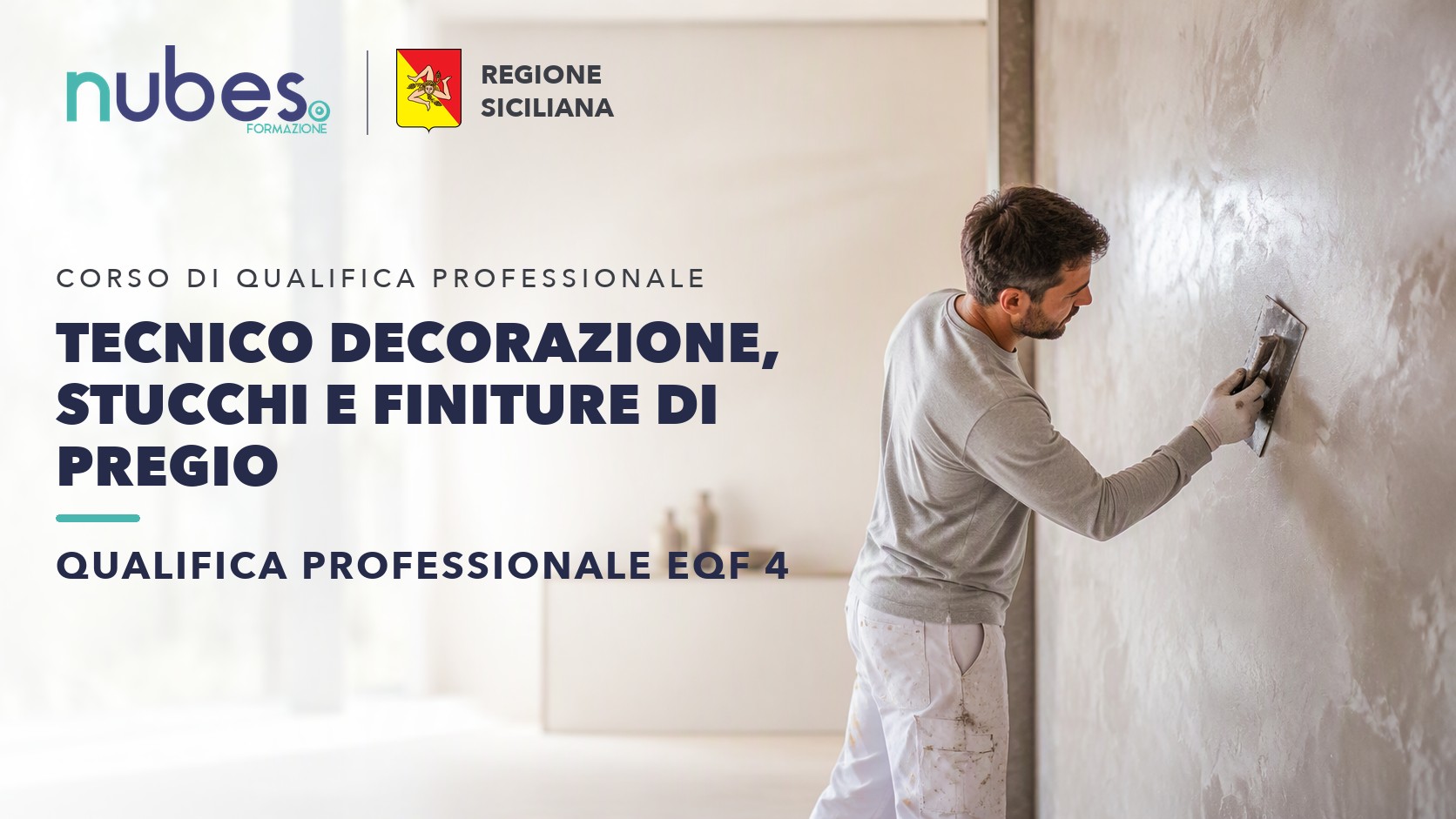 Corso di Tecnico decorazione, stucchi e finiture di pregio – Nubes Formazione e Regione Siciliana