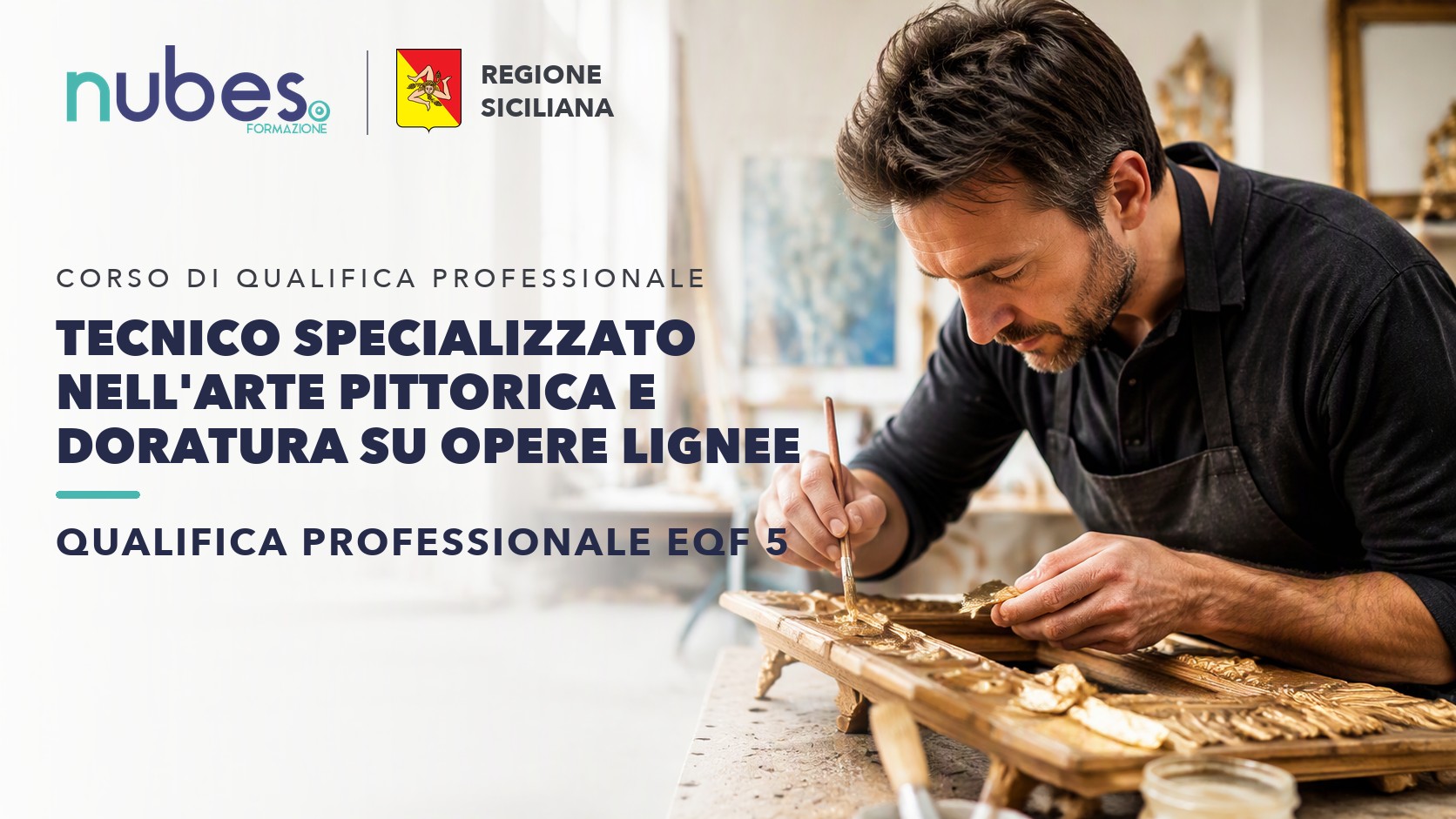 Corso di Tecnico specializzato nell'arte pittorica e doratura su opere lignee – Nubes Formazione e Regione Siciliana